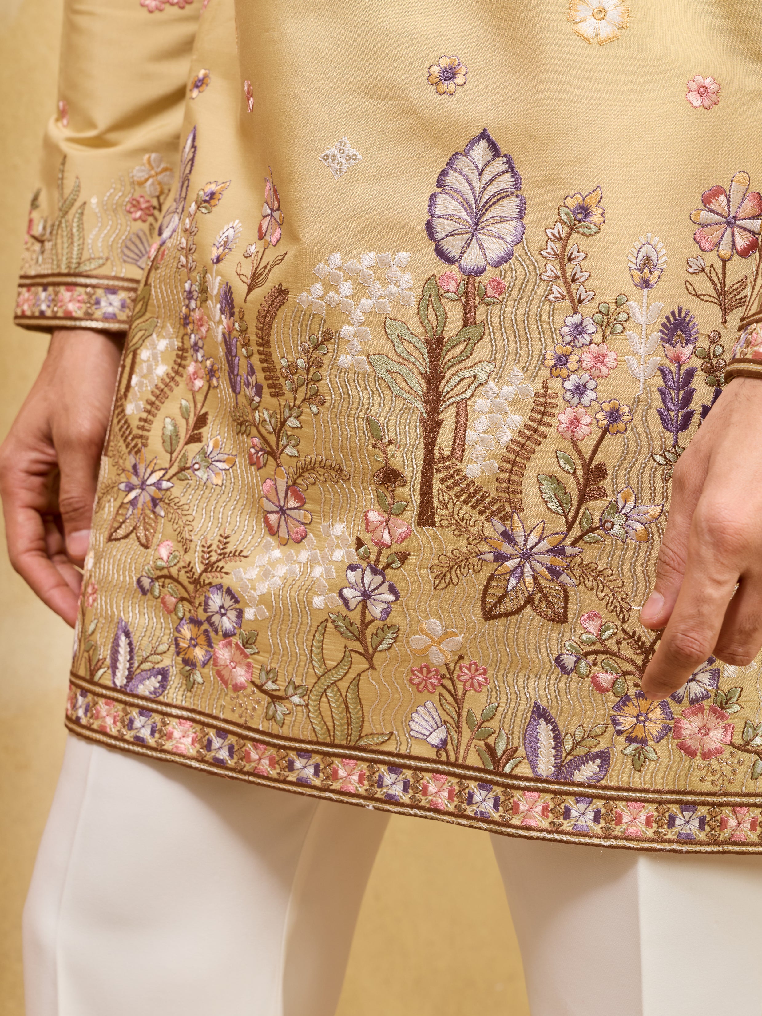 Bright Yellow Kurta Set Perfect for Weddings and Celebrations