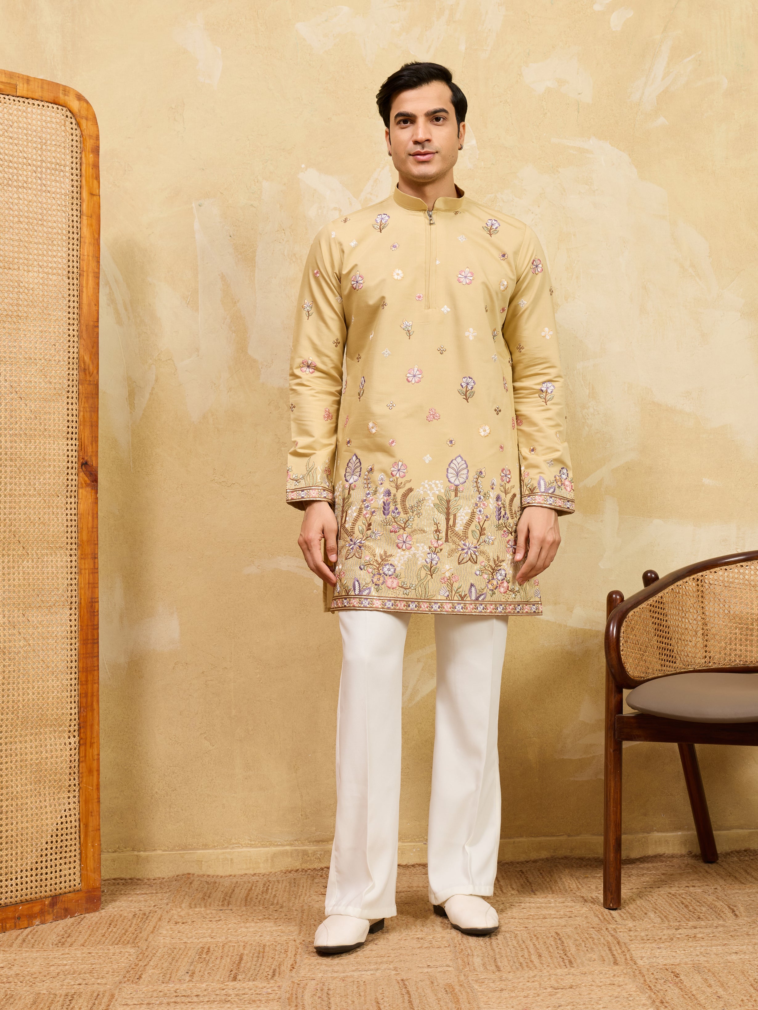Bright Yellow Kurta Set Perfect for Weddings and Celebrations