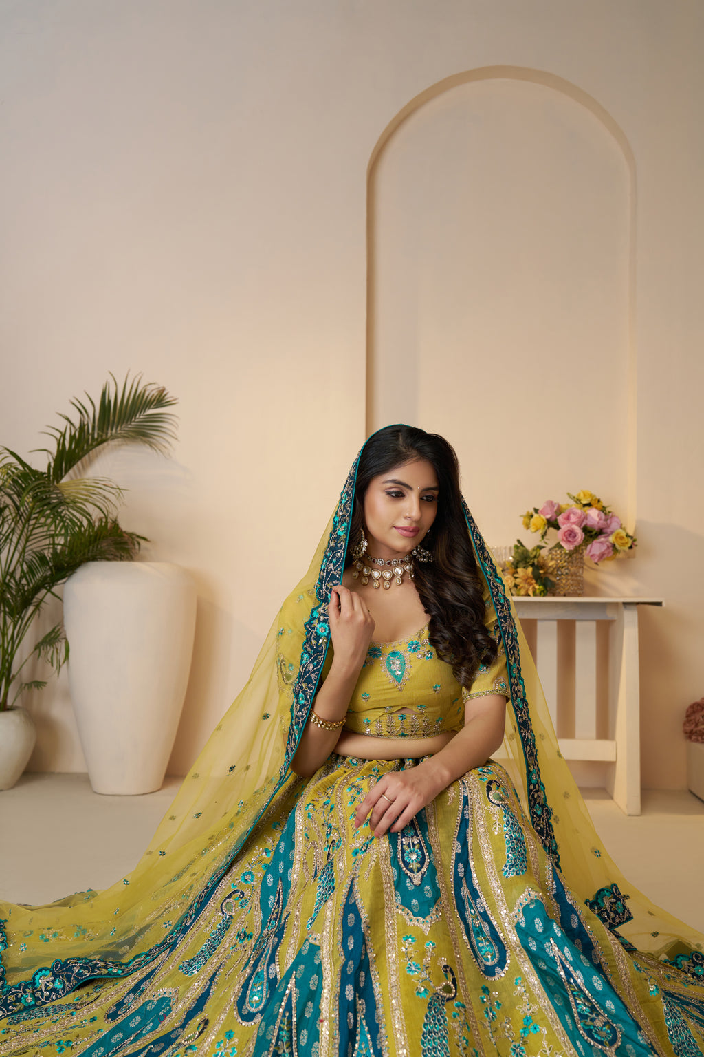 Yellow Color Perfect Wedding Designer Banarasi Silk Lehenga Choli Set