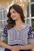 Premium Designer Star Georgette With Embroidery Beads Sequence Work Lehenga Kurti
