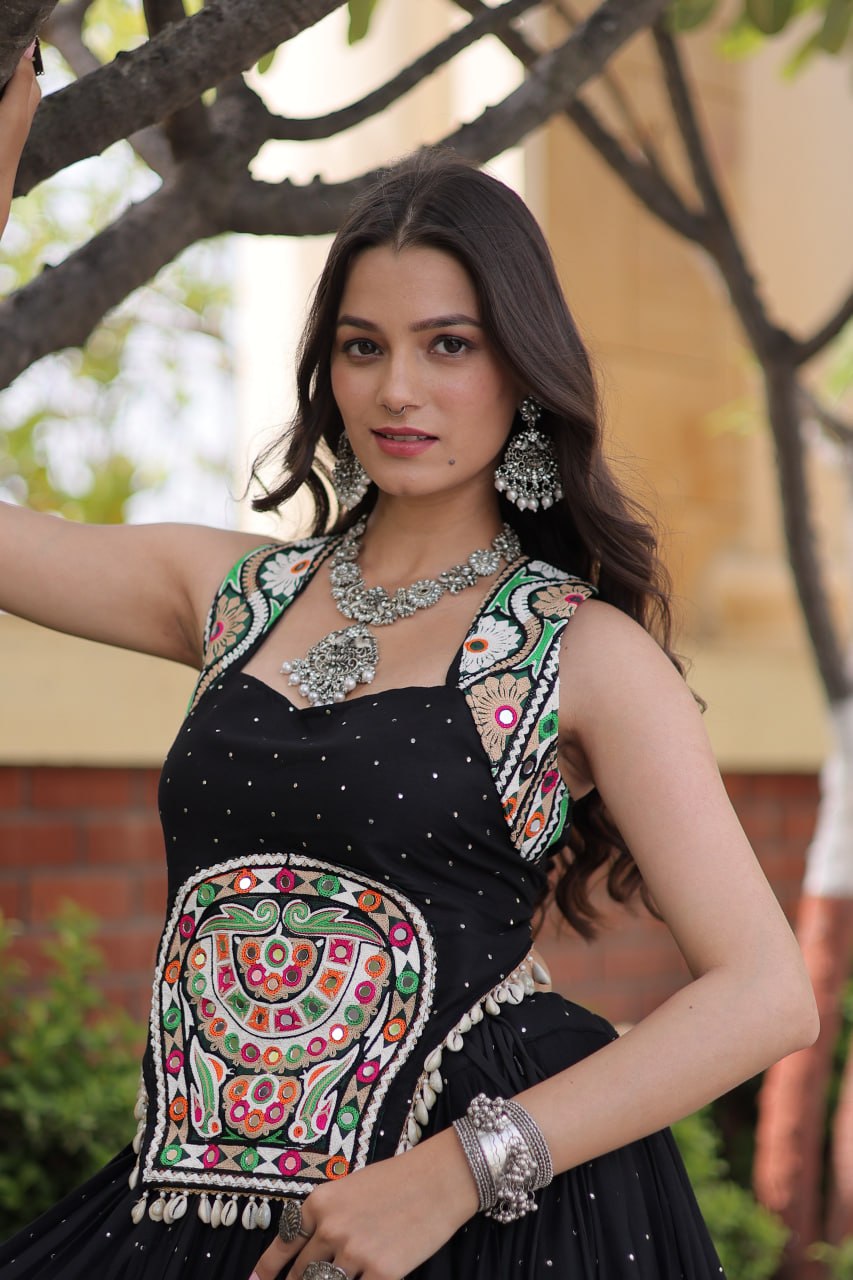 Navratri Special Reyon Gamthi Lehenga Choli Set | Tulip Designer