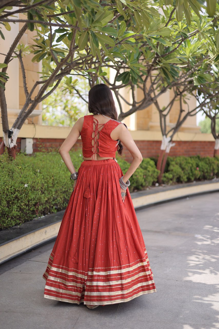 Navratri Special Reyon Gamthi Lehenga Choli Set | Tulip Designer