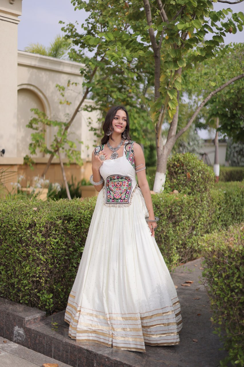 Navratri Special Reyon Gamthi Lehenga Choli Set | Tulip Designer