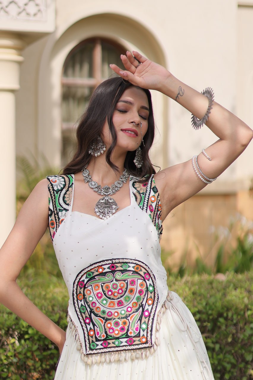 Navratri Special Reyon Gamthi Lehenga Choli Set | Tulip Designer