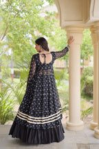 Kora Cotton Frill Stitching Bandhani Lehenga Set | Tulip Designer