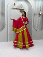 Garba Special Roman Silk Mirror Lehenga Set | Tulip Designer