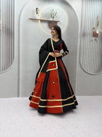 Garba Special Roman Silk Mirror Lehenga Set | Tulip Designer