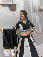 Garba Special Roman Silk Mirror Lehenga Set | Tulip Designer