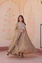 Glamorous Star Georgette Embroidery Gown Set | Tulip Designer