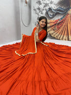 Rayon Cotton Mirror Work Lehenga Set | Tulip Designer