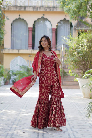 Premium Designer Ready Made Top-Gharara-Dupatta Collection