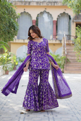 Premium Designer Ready Made Top-Gharara-Dupatta Collection