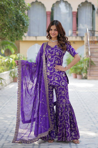 Premium Designer Ready Made Top-Gharara-Dupatta Collection