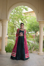 Rayon Bandhani kutchi Lehenga Shrug Set | Tulip Designer
