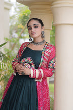 Rayon Bandhani kutchi Lehenga Shrug Set | Tulip Designer