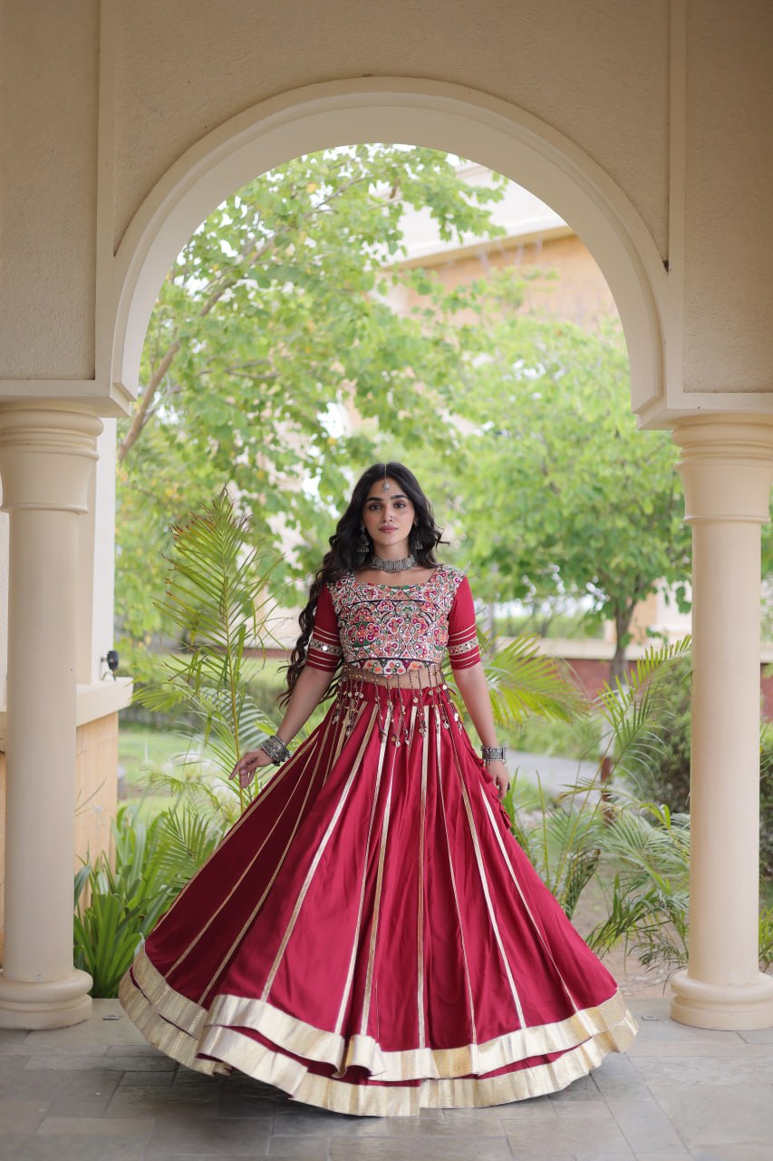 Reyon Double Ghera Lehenga Set | Tulip Designer