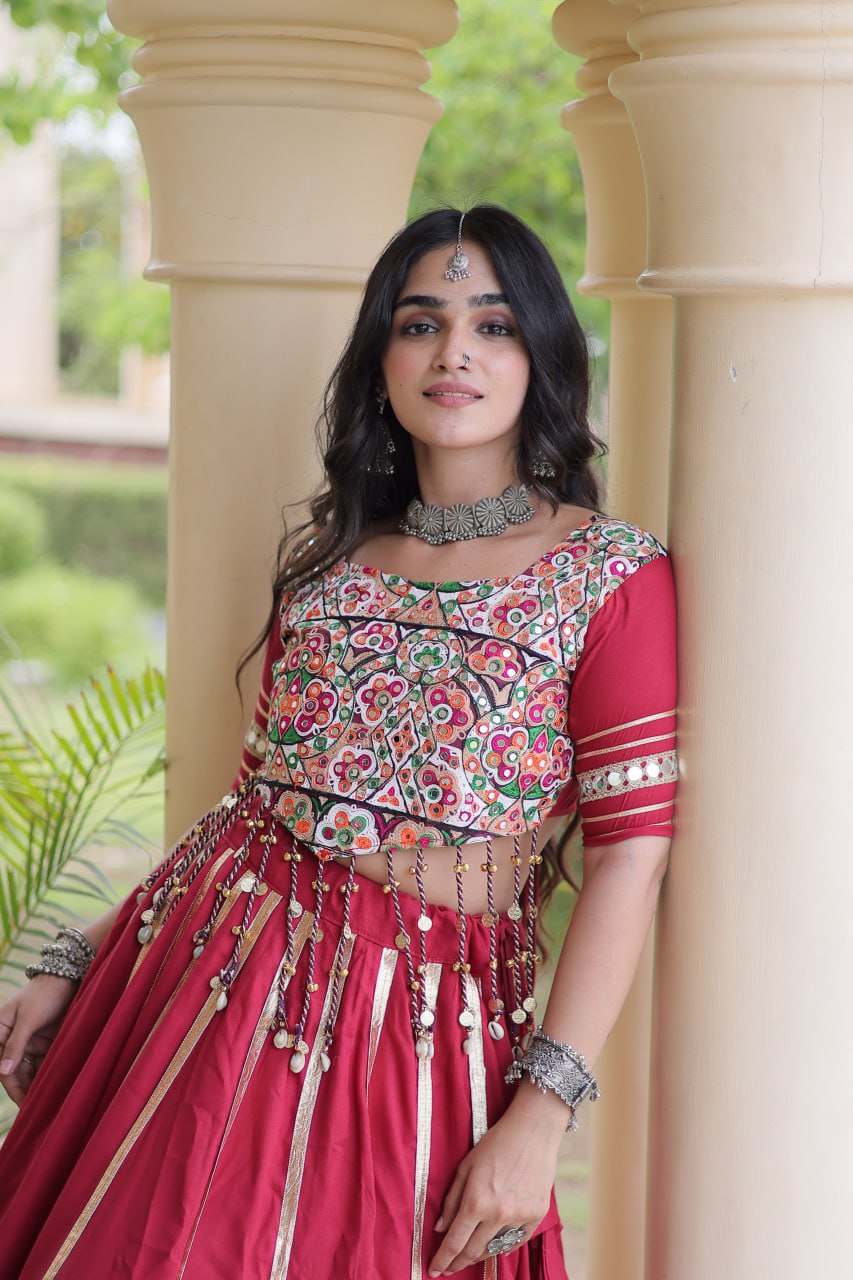 Reyon Double Ghera Lehenga Set | Tulip Designer