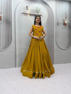 Rayon Cotton Mirror Lehenga Jacket Set | Tulip Designer