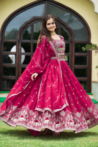 Faux Georgette Festive Ready to Wear Lehenga