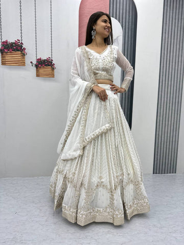 Heavy Faux Georgette Ready to Wear Lehenga Choli