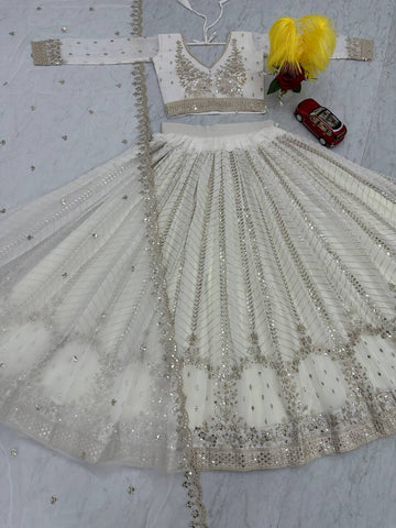 Heavy Faux Georgette Ready to Wear Lehenga Choli