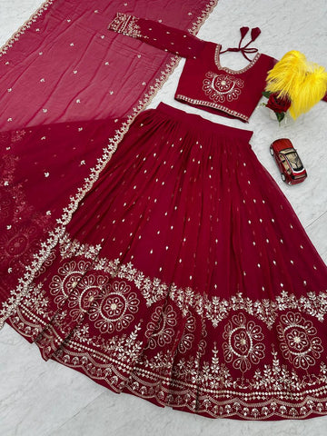 Beautiful Faux Georgette Ready to Wear Lehenga Choli