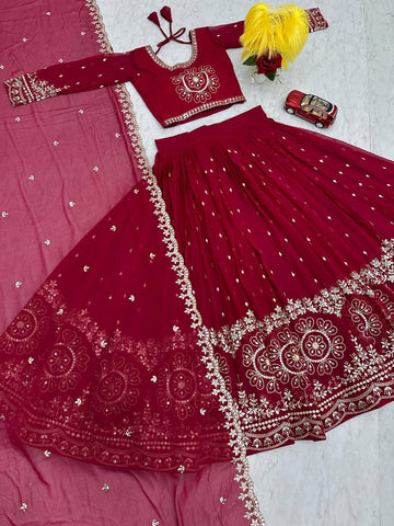 Beautiful Faux Georgette Ready to Wear Lehenga Choli