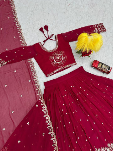 Beautiful Faux Georgette Ready to Wear Lehenga Choli