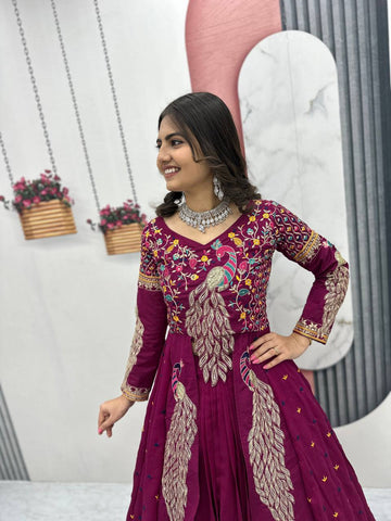 Festival Special Vichitra Silk Crop Top with Shrug & Lehenga