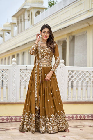 Fancy Georgette Embroidery Sequence Lehenga Choli