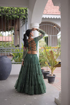 Navratri Festival Faux Georgette Bandhani Print Lehenga Choli