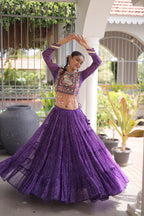 Navratri Festival Faux Georgette Bandhani Print Lehenga Choli