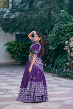 Gopidress Cotton Chanderi Natural Batik Print Lehenga Choli Set