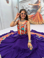 Designer Cotton Mirror Lehenga Set | Tulip Designer