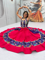 Designer Cotton Mirror Lehenga Set | Tulip Designer