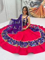 Designer Cotton Mirror Lehenga Set | Tulip Designer