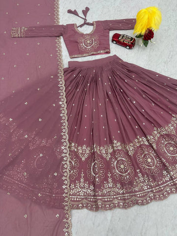 Beautiful Faux Georgette Ready to Wear Lehenga Choli