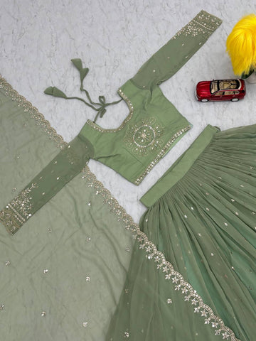 Beautiful Faux Georgette Ready to Wear Lehenga Choli