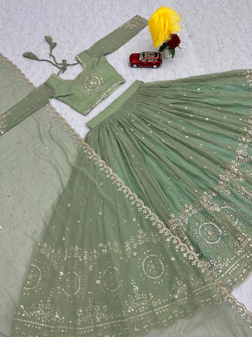 Beautiful Faux Georgette Ready to Wear Lehenga Choli