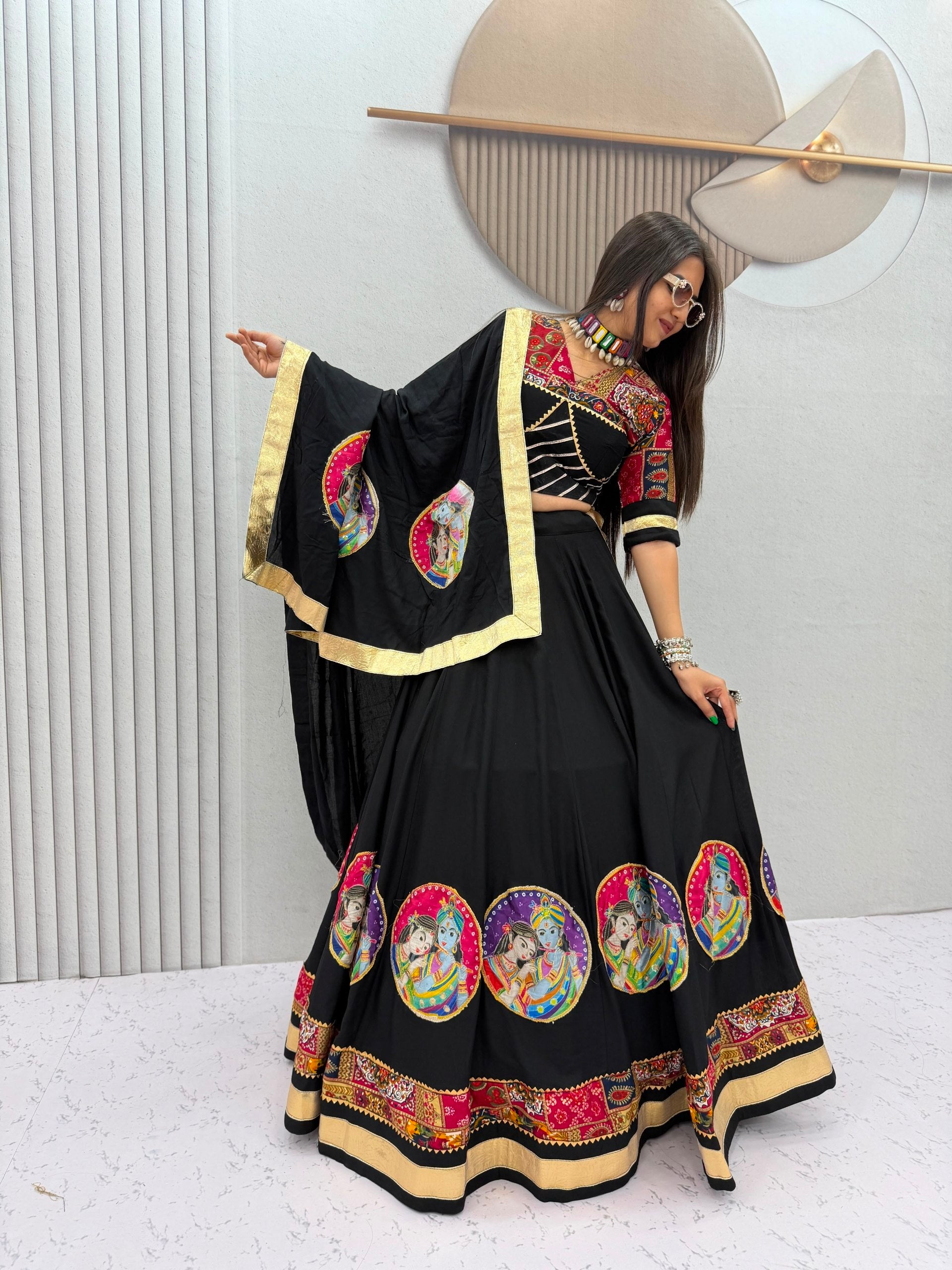 Navratri Cotton Printed Lehenga Set | Tulip Designer