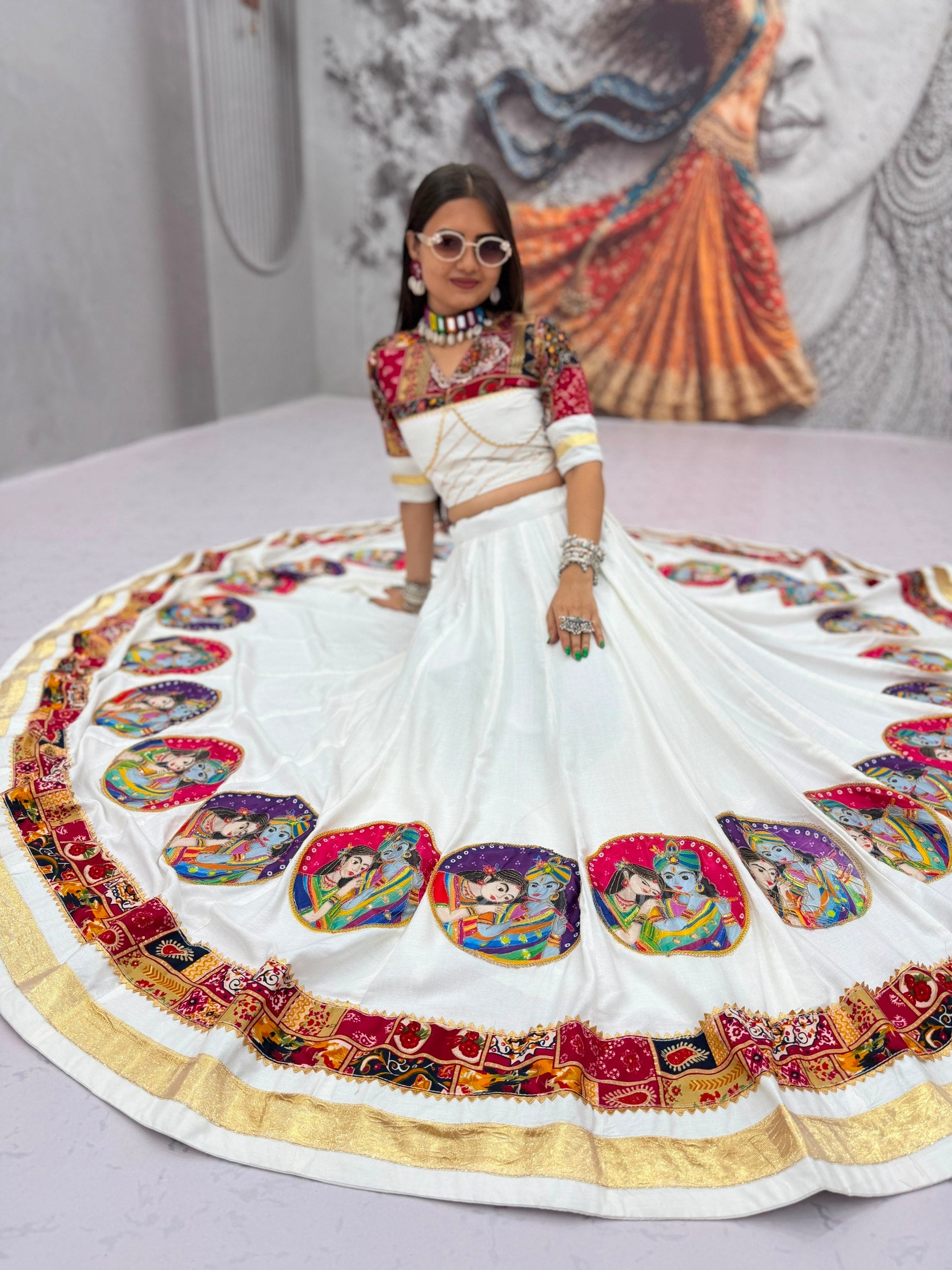 Navratri Cotton Printed Lehenga Set | Tulip Designer