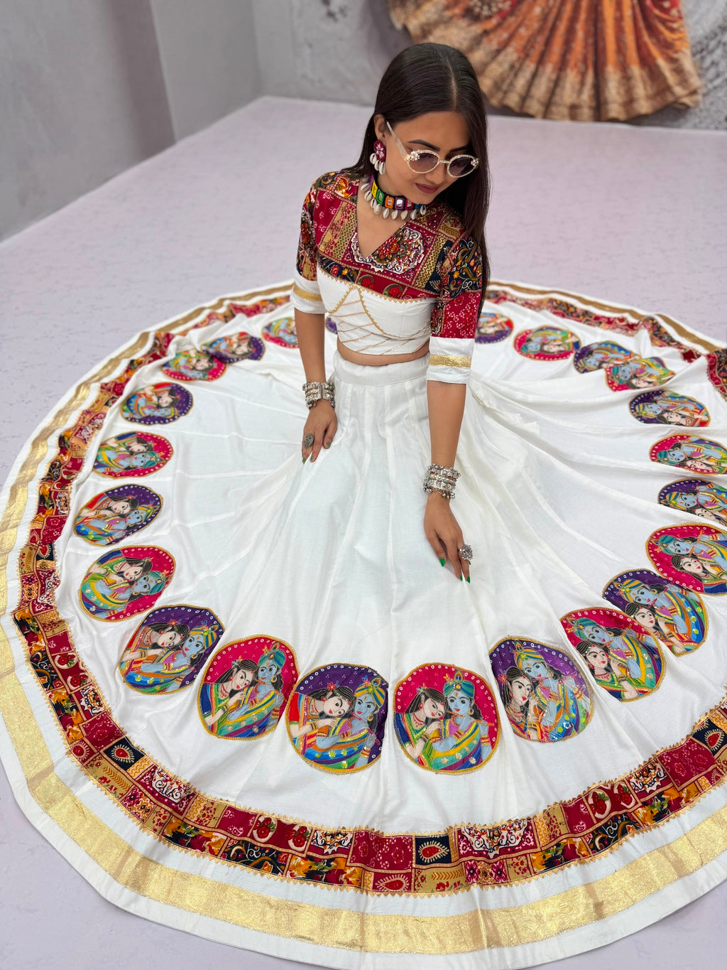 Navratri Cotton Printed Lehenga Set | Tulip Designer