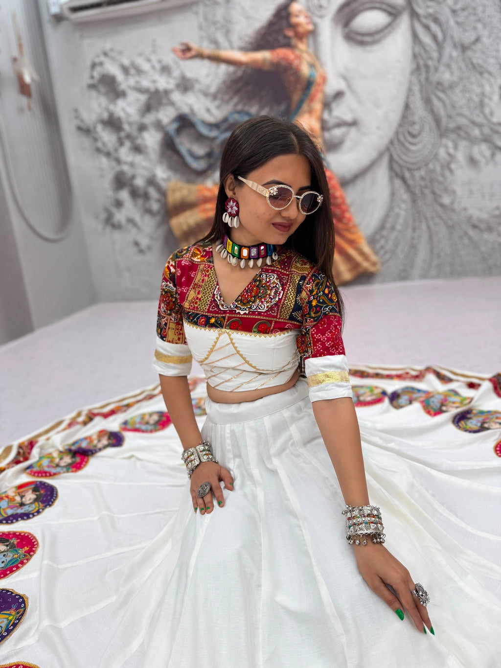 Navratri Cotton Printed Lehenga Set | Tulip Designer
