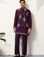Premium Purple Koti Kurta Pajama for Wedding Wear