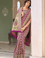 Desultory Wine Paithani Silk Saree With Invaluable Blouse Piece