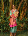 Refreshing Turquoise Blue Soft Banarasi Silk Saree With Bewitching Blouse Piece