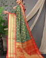 Impressive Green Soft Banarasi Silk Saree With Divine Blouse Piece