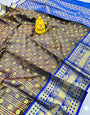 Beautiful Wine Soft Banarasi Silk Saree With Elision Blouse Piece