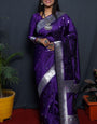 Admirable Royal Blue Paithani Silk Saree With Angelic Blouse Piece