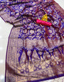 Stylish Purple Soft Banarasi Silk Saree With Nemesis Blouse Piece